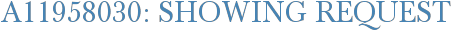 A11958030: Showing Request