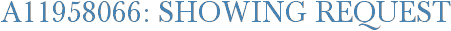 A11958066: Showing Request