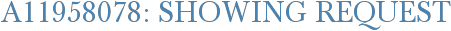 A11958078: Showing Request
