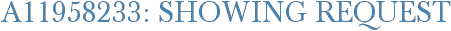 A11958233: Showing Request