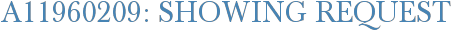 A11960209: Showing Request