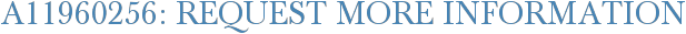 A11960256: Request More Information