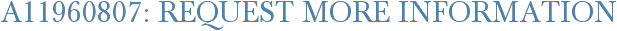 A11960807: Request More Information