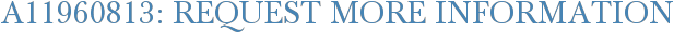 A11960813: Request More Information