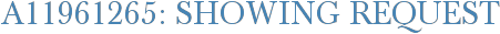 A11961265: Showing Request