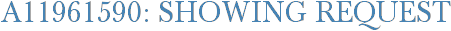A11961590: Showing Request