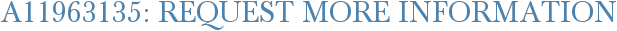 A11963135: Request More Information