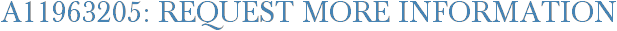 A11963205: Request More Information