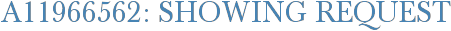 A11966562: Showing Request