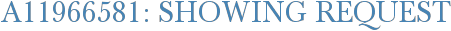 A11966581: Showing Request