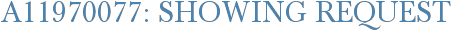 A11970077: Showing Request
