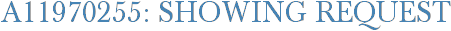 A11970255: Showing Request