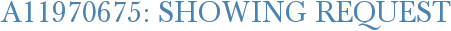 A11970675: Showing Request