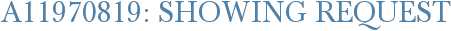 A11970819: Showing Request