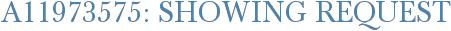 A11973575: Showing Request