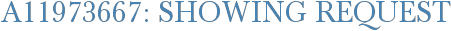 A11973667: Showing Request