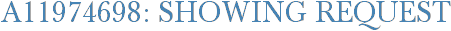 A11974698: Showing Request