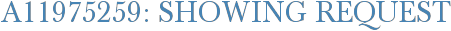 A11975259: Showing Request