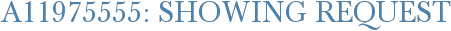A11975555: Showing Request