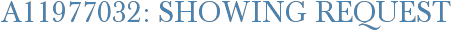 A11977032: Showing Request