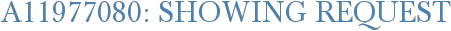 A11977080: Showing Request
