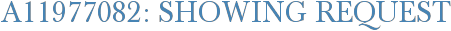 A11977082: Showing Request