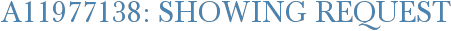 A11977138: Showing Request