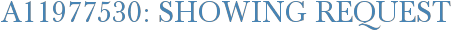 A11977530: Showing Request