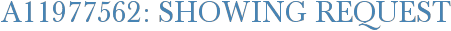 A11977562: Showing Request