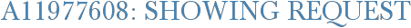 A11977608: Showing Request