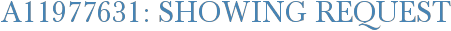 A11977631: Showing Request