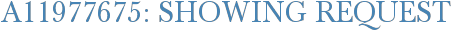 A11977675: Showing Request