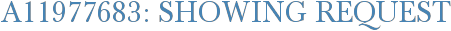 A11977683: Showing Request