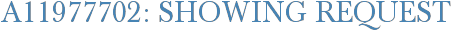 A11977702: Showing Request