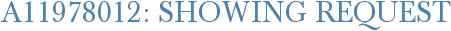 A11978012: Showing Request