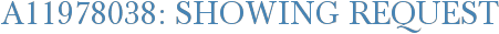 A11978038: Showing Request