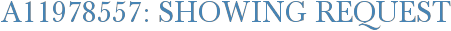 A11978557: Showing Request