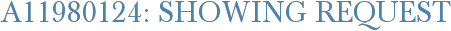 A11980124: Showing Request