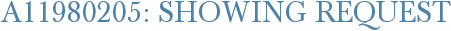 A11980205: Showing Request