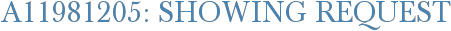 A11981205: Showing Request
