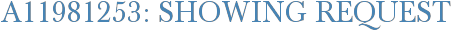 A11981253: Showing Request