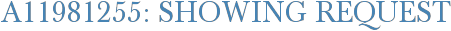 A11981255: Showing Request