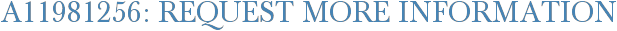 A11981256: Request More Information