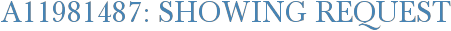 A11981487: Showing Request