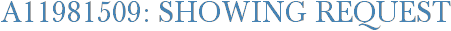 A11981509: Showing Request