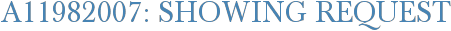 A11982007: Showing Request