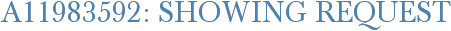 A11983592: Showing Request