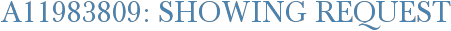 A11983809: Showing Request
