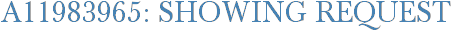 A11983965: Showing Request