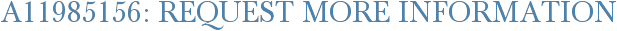 A11985156: Request More Information